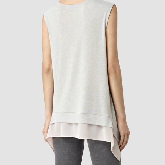 ALL SAINTS ARYA TIERED SLEEVELESS TOP - Picture 3 of 5